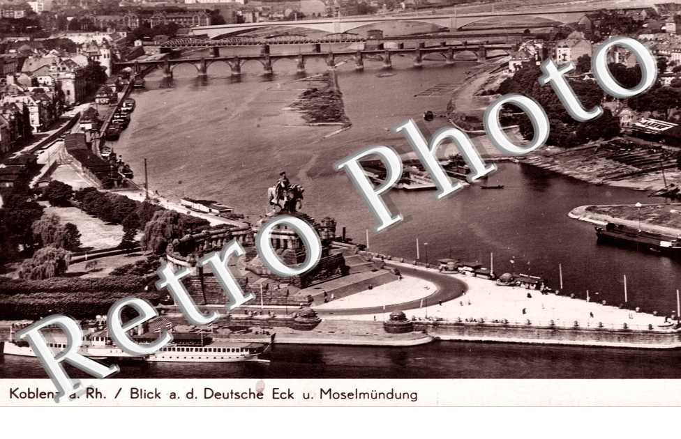 Koblenz am Rhein, Blick an der Deutsche Eck und Moselmundung