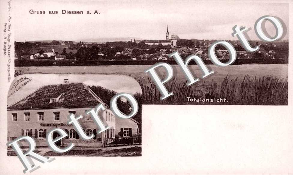 Totalansicht. Gasthaus zu den drei Rosen