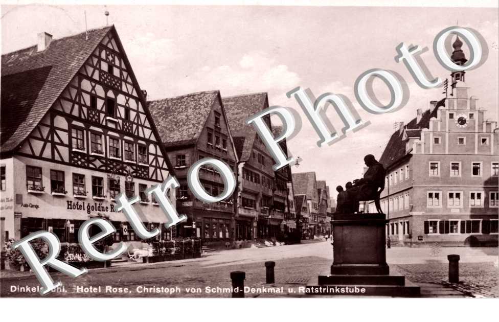 Hotel Rose, Christoph von Schmid-Denkmal und Ratstrinkstube