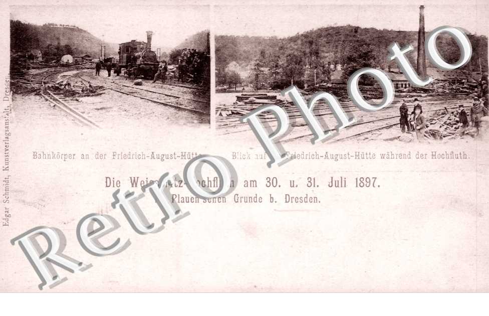 Die Weisseritz-Hochfluth am 30 und 31 Juli 1897 im Plauen'schen Grande bei Dresden
