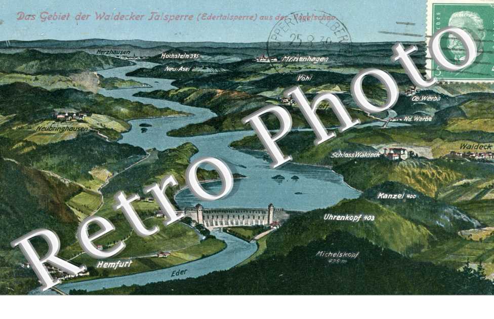 Das gebiet der Waldecker Talsperre aus der Vagelschau