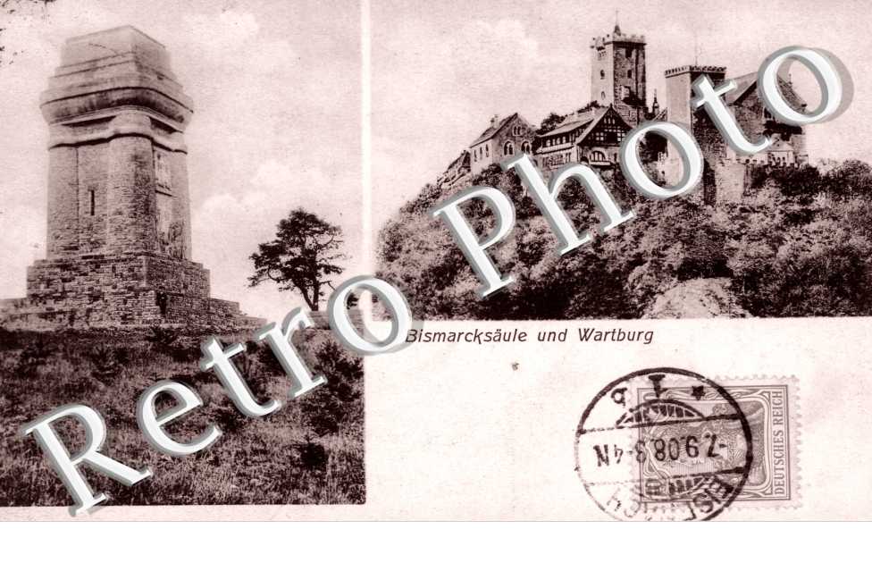 Bismarcksaule und Wartburg