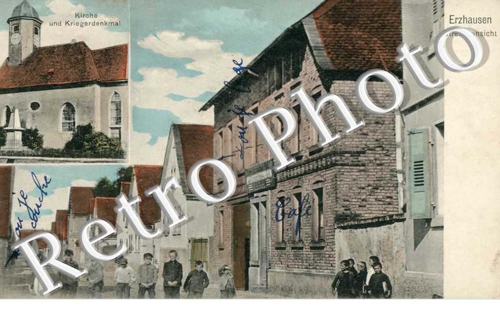 Kirche und Kriegerdenkmal, Strassenansicht