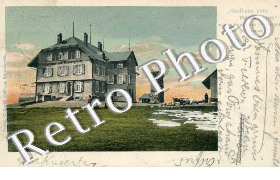 Gasthaus zum Feldbergturm auf der Kuppe des Feldberges im Schwarzwald