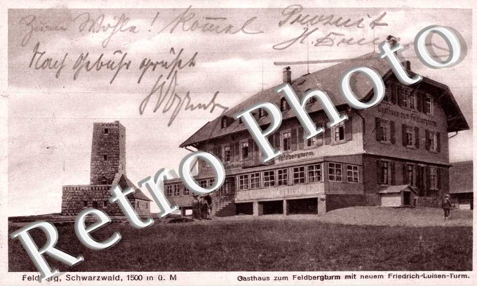 Gasthaus zum Feldbergturm mit neuen Friedrich-Luisen-Turm