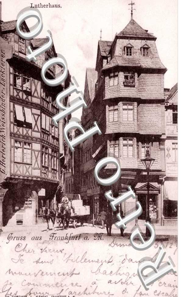 Lutherhaus, Gruss aus Frankfurt am main