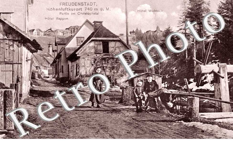 Hohenluftkurort, Partie im Christophal, Hotel Rappen, Hotel Waldeck