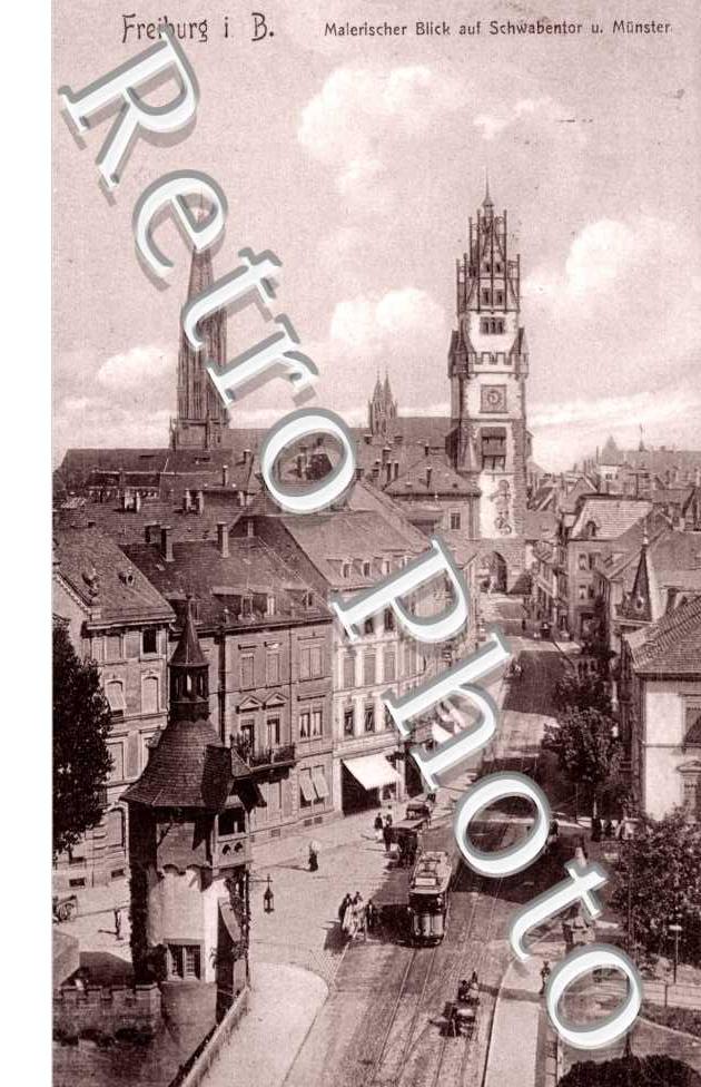 Malerischer Blick auf Schwabentor und Munster