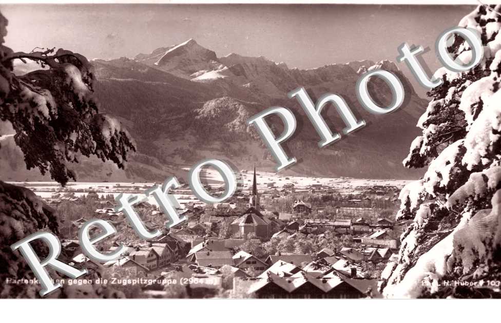 Partenkirchen gegen die Zugspitzgruppe