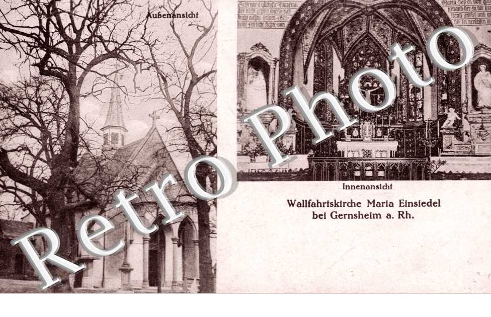 Aussenansicht, Innenansicht, Wallfahrtskirche Maria Einsiedel bei Gernsheim am Rhein