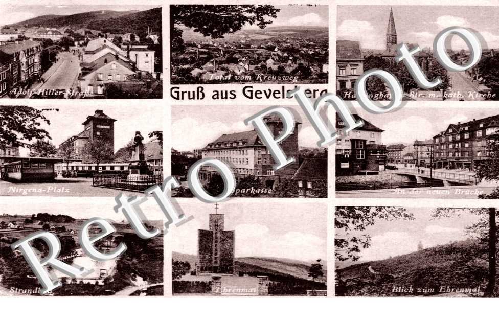Nirgena Platz, Sparkasse, Ebrenman, Strandbad, Blick zum Ehrenwald