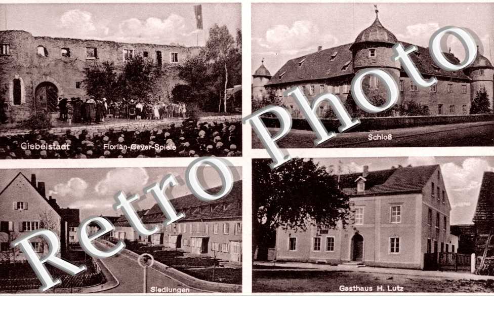 Schloss, Florian-Geyer-Spiele, Siedlungen, gasthaus H. Lutz