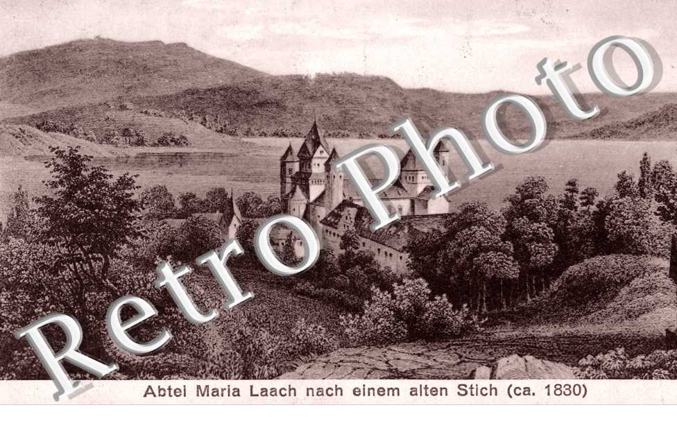 Abtei Maria Laach nach einem alten Stich