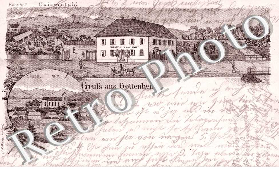 Bahnhof, Kaiserstuhl, Schwarzwald, gasthaus zum Lowen