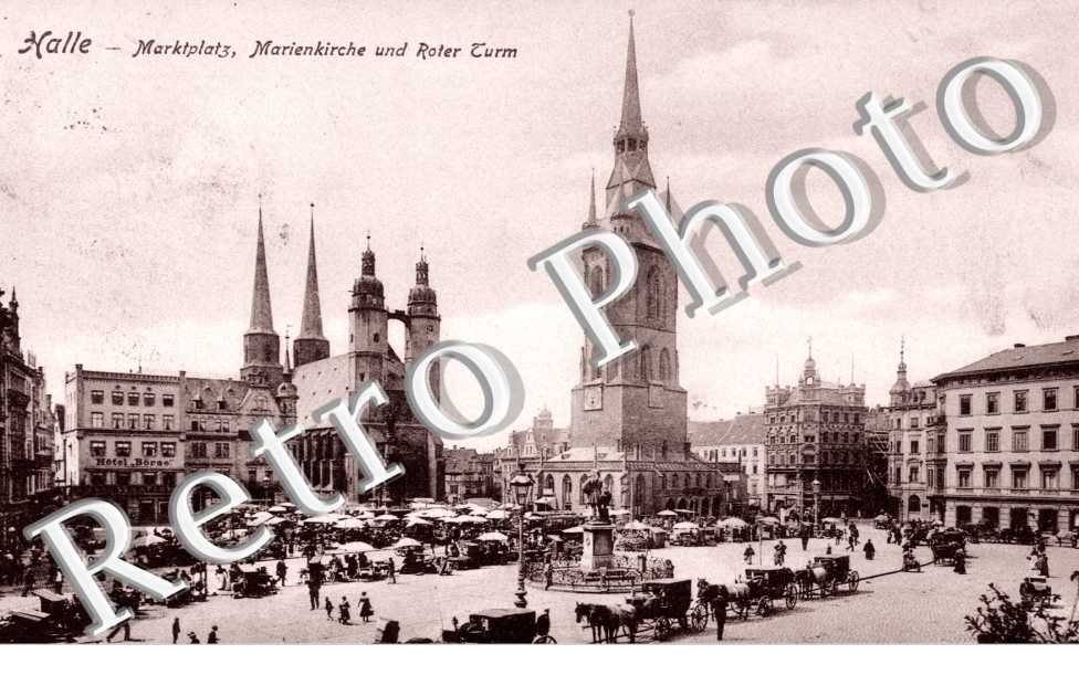 Marktplatz, Marienkirche und Roter Turm
