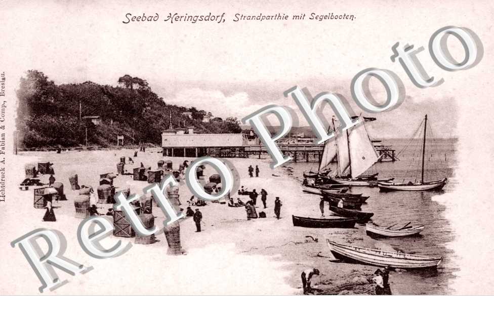 Seebad Heringsdorf, Strandparthie mit Segelbooten