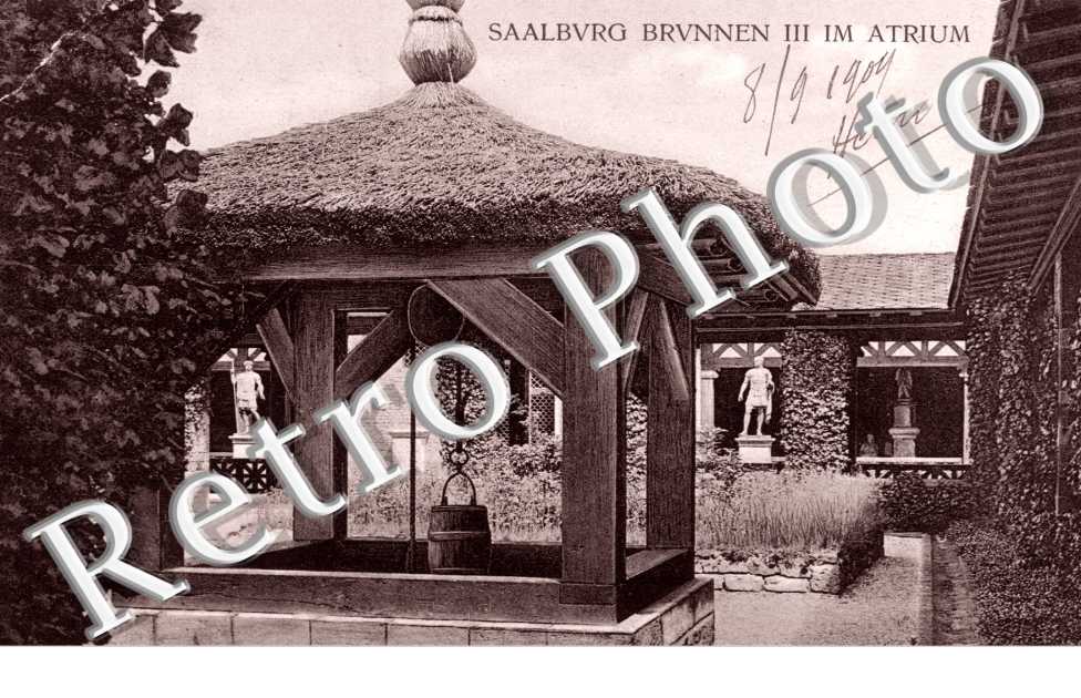 Saalburg brunnen Drei in Atrium