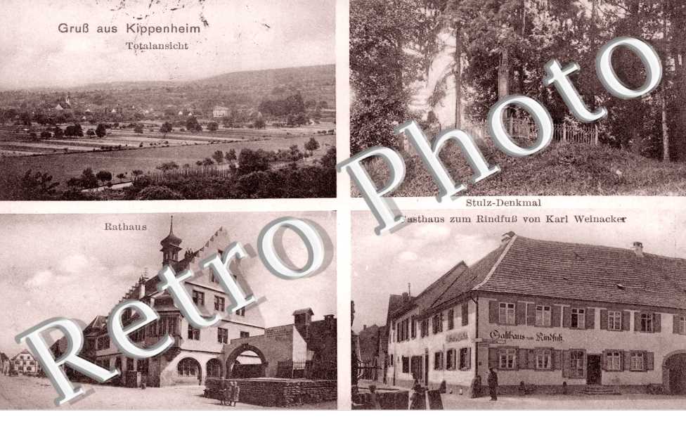 Totalansicht, Rathaus, Stulz-Denkmal, Gasthaus zum Rindfuss von Karl Weinacker