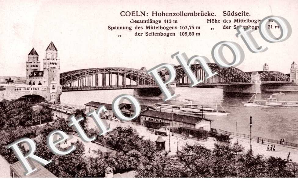 Hohenzollernbrucke, Sudseite