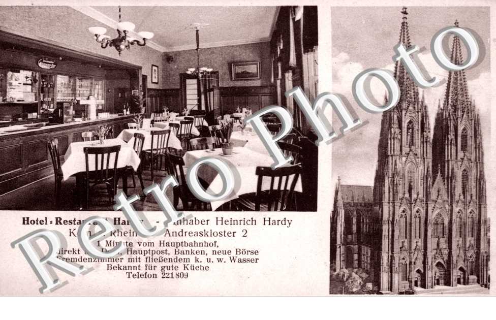 Hotel-Restaurant Hardy, Inhaber Heinrich Hardy, Andreaskloster 2