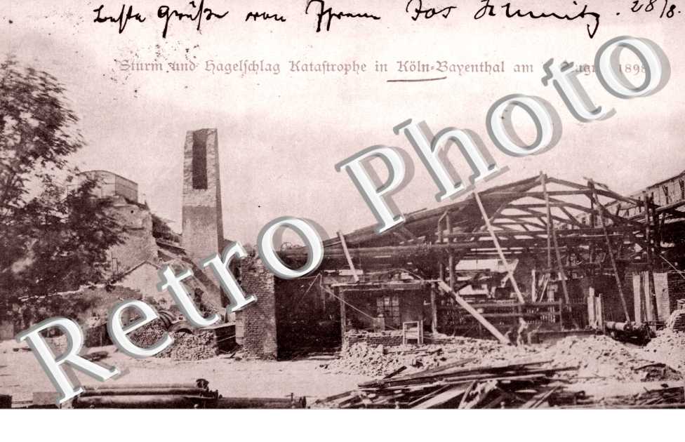 Sturm und Hagelfschlag Kataftrophe in Koln-Baventhal am 7. Augustb 1898