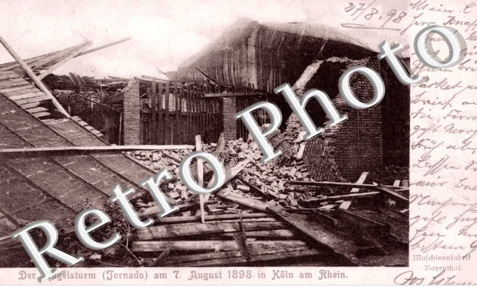 Der Hagelsturm Tornado am 7. August 1898 in Koln am Rhein