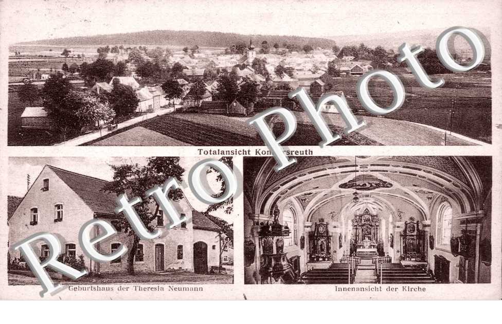 Totalansicht Konnersreuth, geburtshaus der Theresia Neumann, Innenansicht der Kirche
