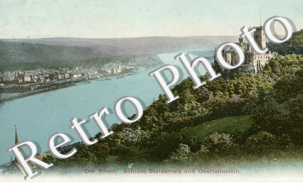 Der Rhein, Schloss Stolzenfels und Oberlahnstein