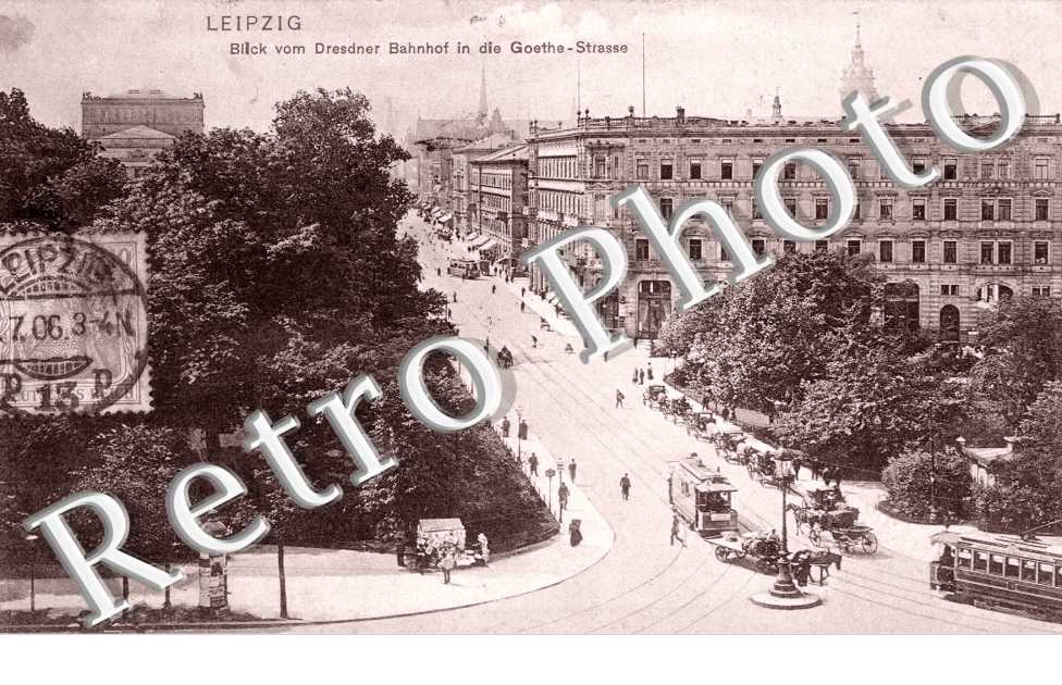 Blick vom Dresdner Bahnhof in die Goethe Strasse