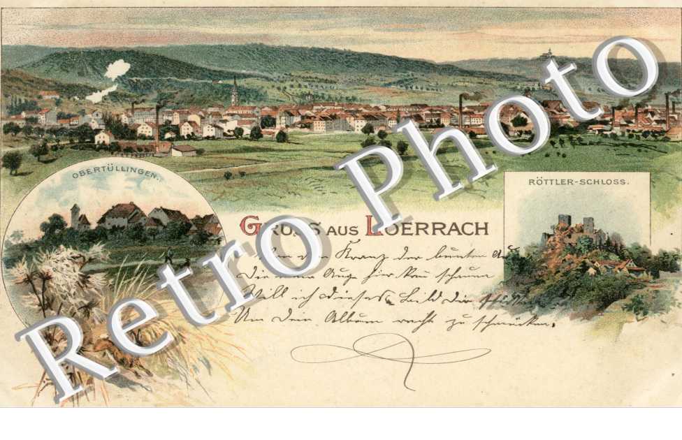 Gruss aus Loerrach. Rottler-schloss, obertullingen