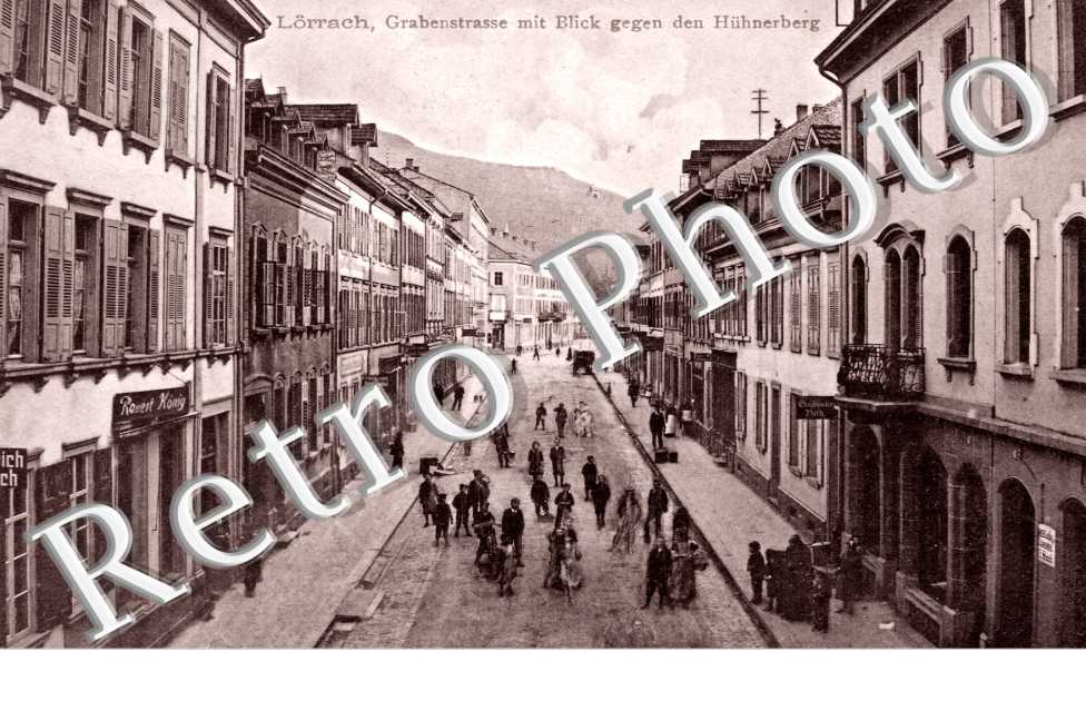 Grabenstrasse mit blick gegen den Huhnerberg