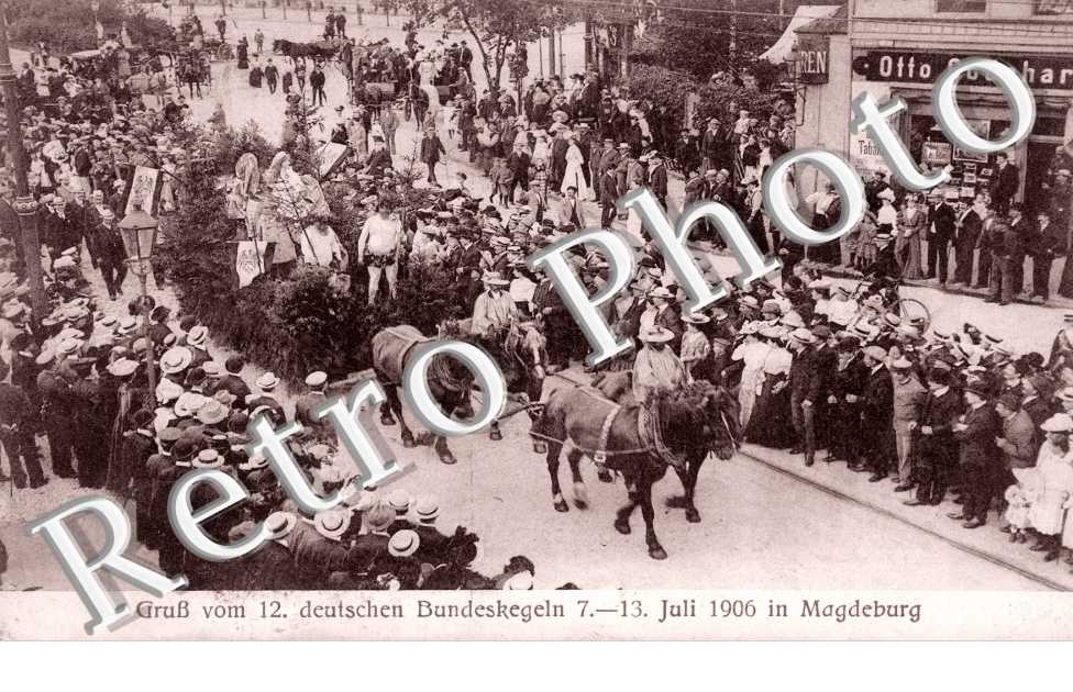 Gruss vom 12 deutschen Bundeskegeln 7-13 Juli 1906