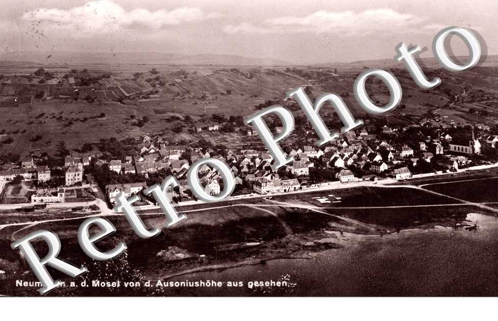 Neumagen a. d. Mosel von d. Ausoniushohe aus gehesen