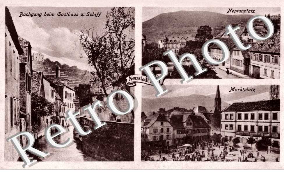 bachgang beim gasthaus z. Schiff, neptunplatz, marktplatz