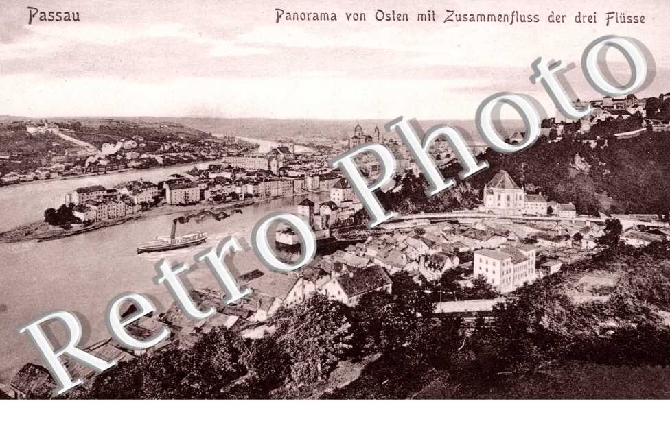 panorama von Osten mit Zusammenfluss der drei Flusse