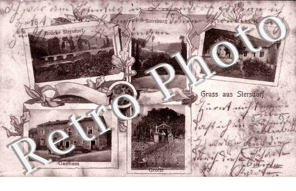 schule, siersburg, gasthaus, grotte, brucke Siersdorf