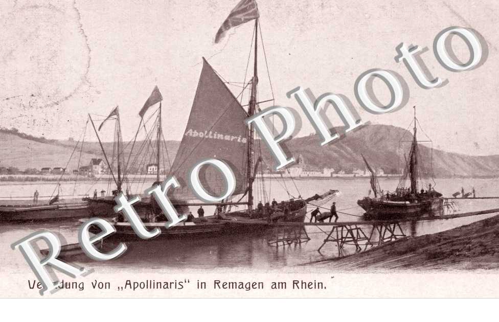 Verladung von Apollinaris in Remagen am Rhein
