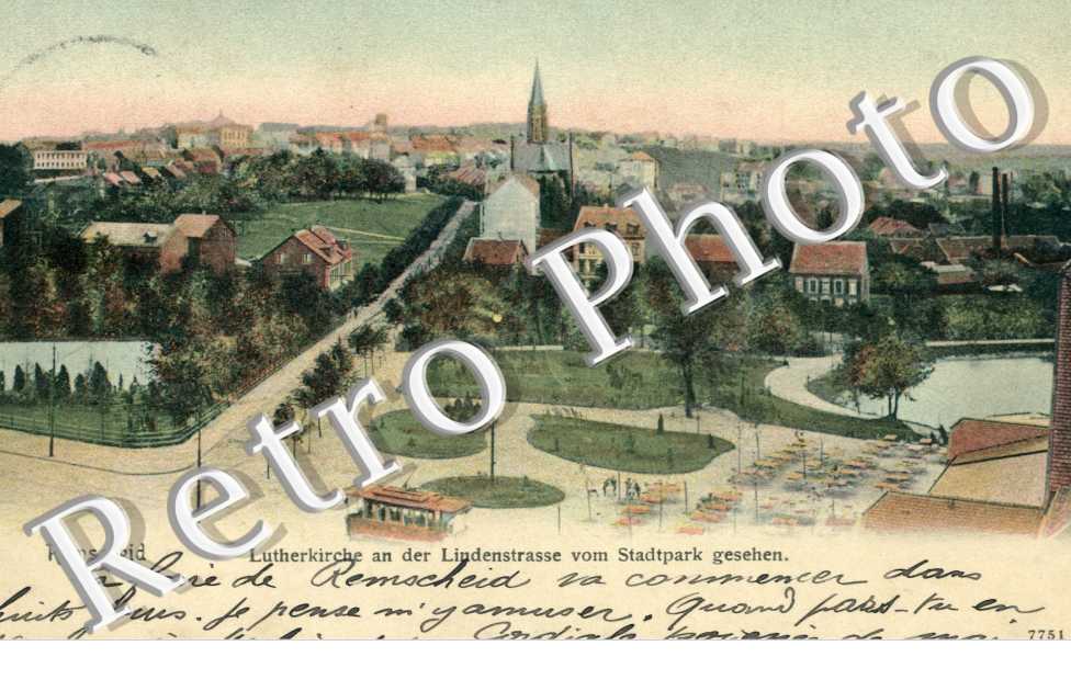 lutherkirche an der Lindenstrasse vom Stadtpark gesehen