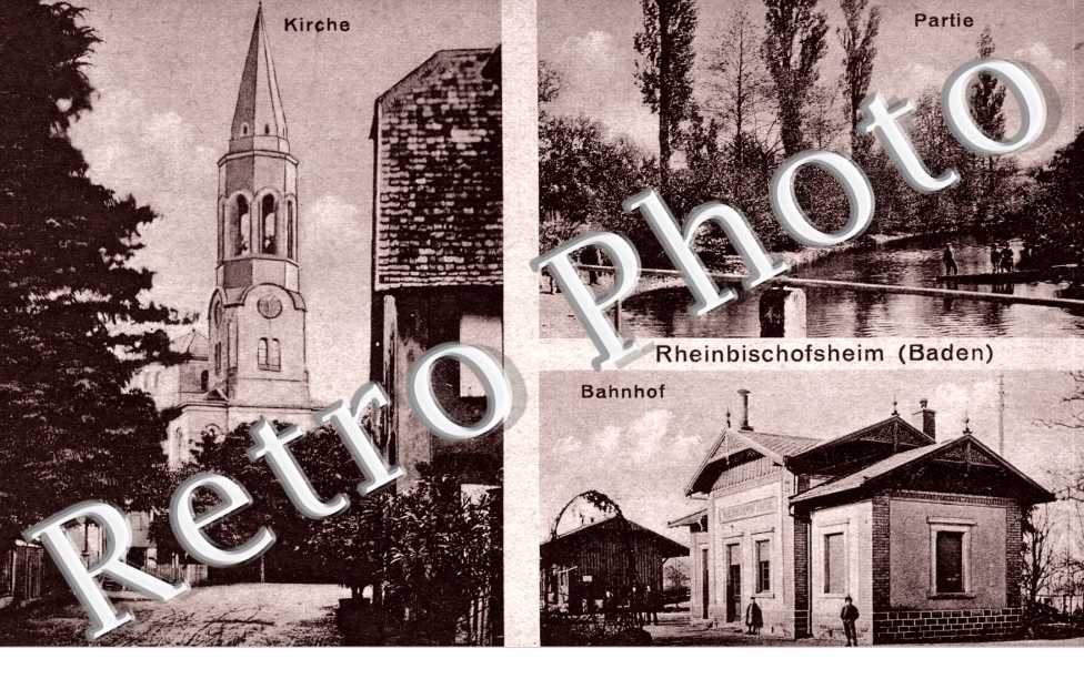 kirche, partie, bahnhof