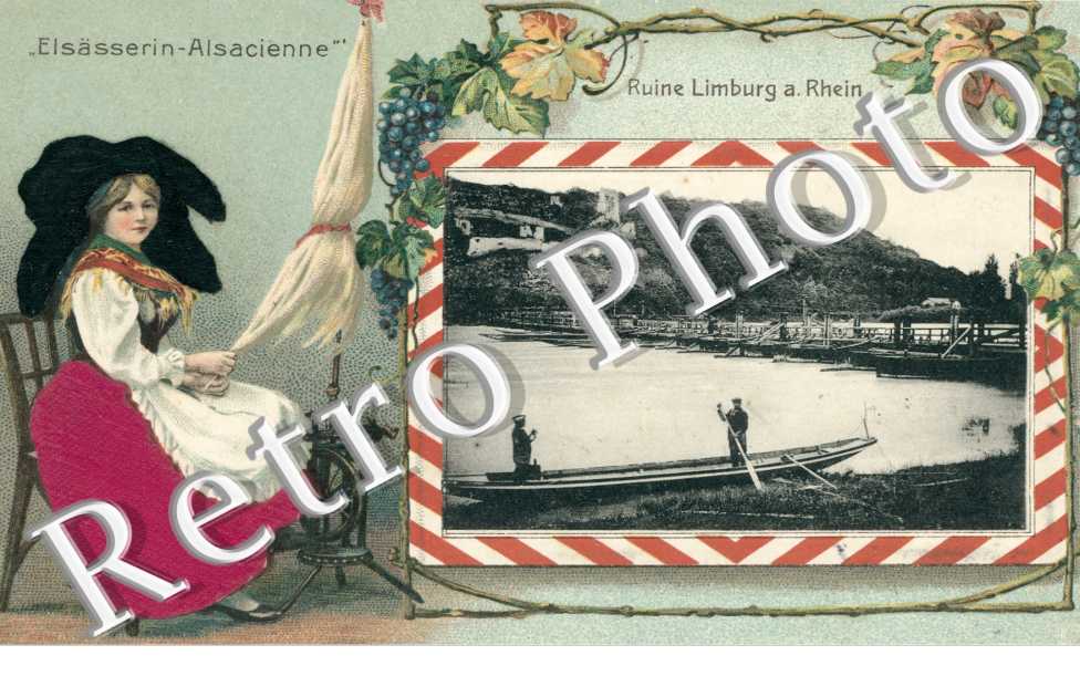 Elsasserin Alsacienne, Ruine Limburg am Rhein