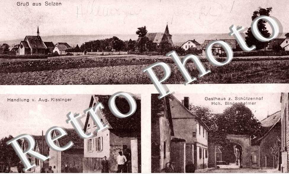 Handlung v. Aug. Kissinger, Gasthaus z. Schutzenhof Hch. Bingenhelmer