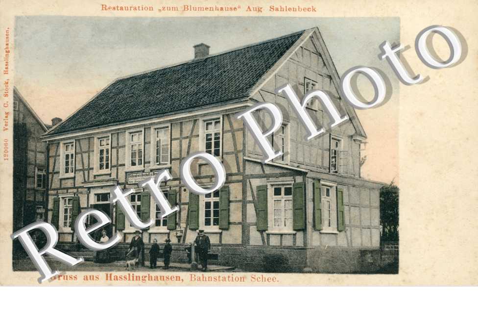 Gruss aus Hasslinghausen, Bahnstation Schee, Restauration zum Blumenhause