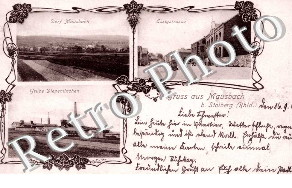 Gruss aus Mausbach Essigstrasse  Grube Diepenlinchen