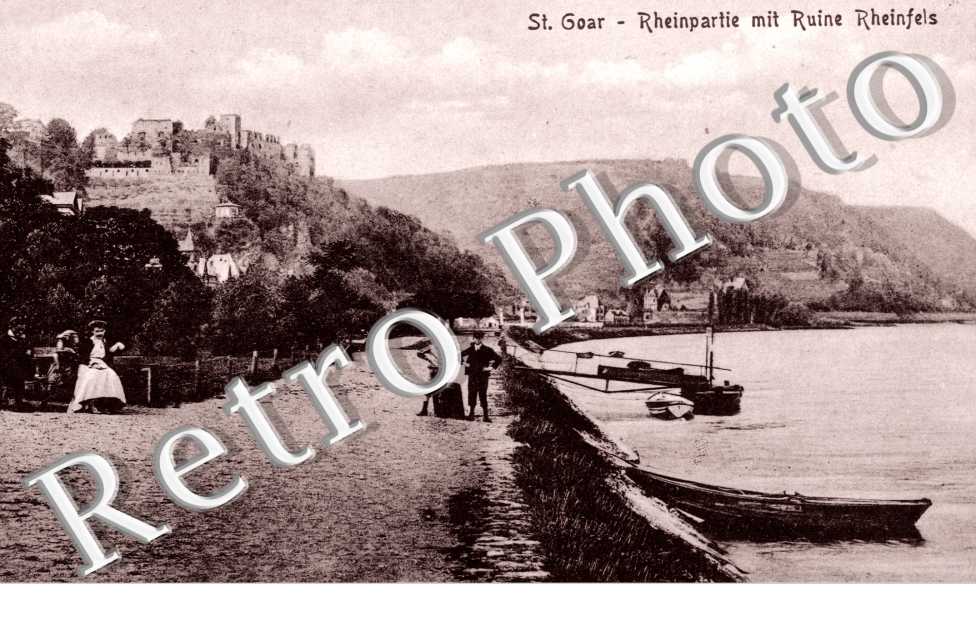 Rheinpartie mit ruine Rheinfels
