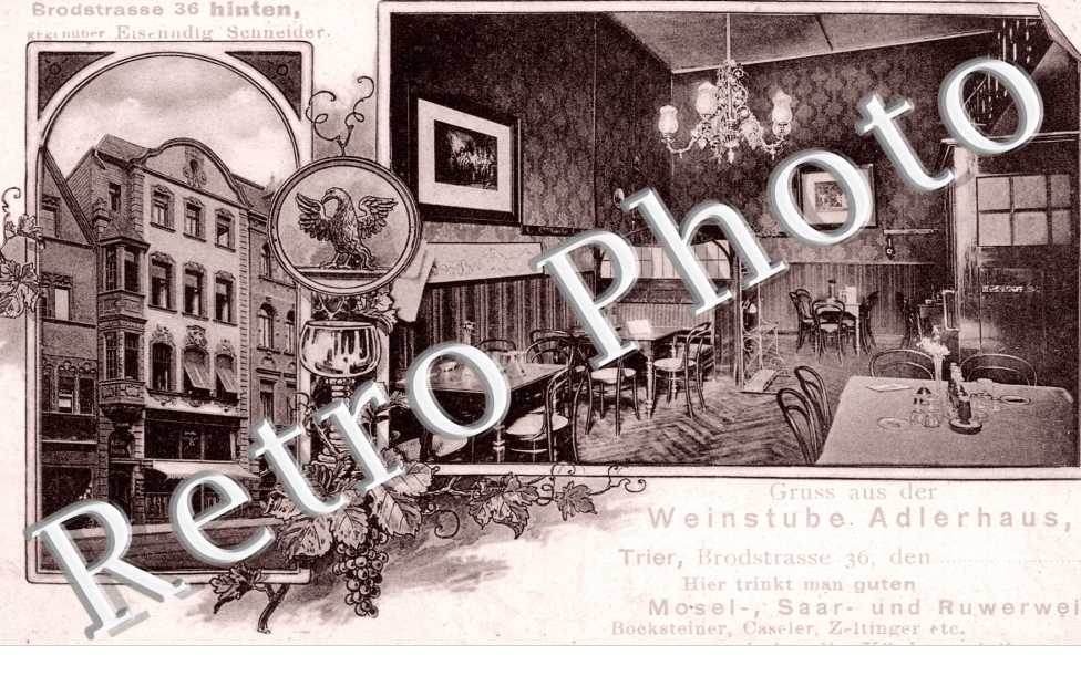 Gruss aus der Weinstube Adlerhaus 36 Brodstrasse