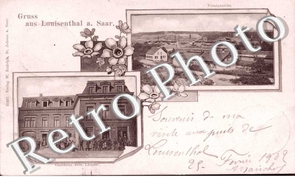 Gruss aus Louisenthal a. Saar  Gasthaus zum Lowen