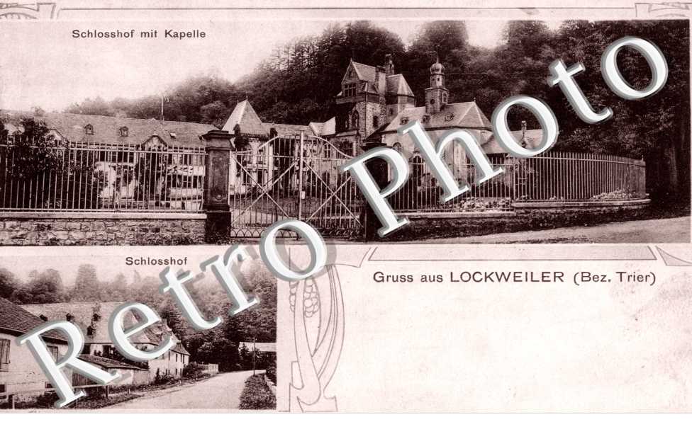 Gruss aus Lockweiler, Schlosshof mit Kapelle
