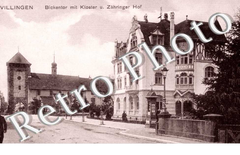 Villingen - Bickentor mit kloster u. Zahringer Hof