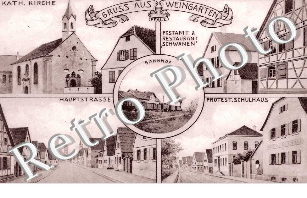 Katholic Kirche, Hauptstrasse, Protest. Schulhaus