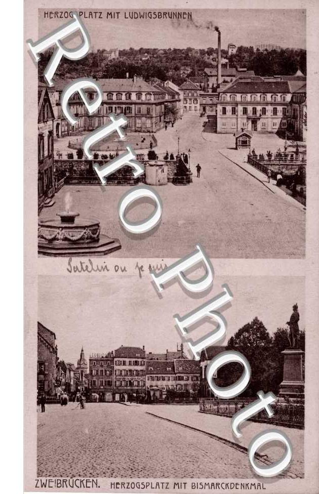 Herzogsplatz mit Bismarckdenkmal